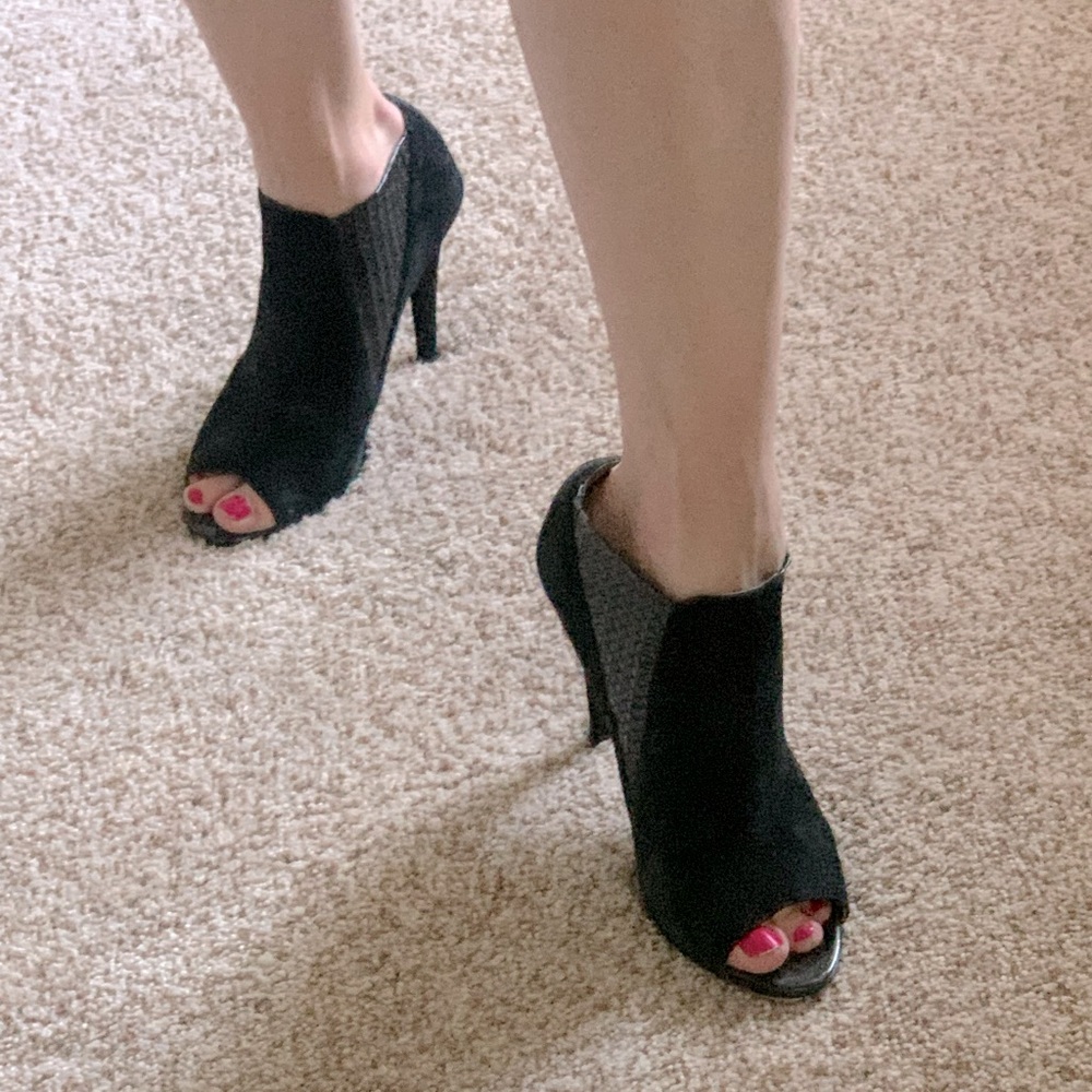 Calvin Klein Black Suede Booties